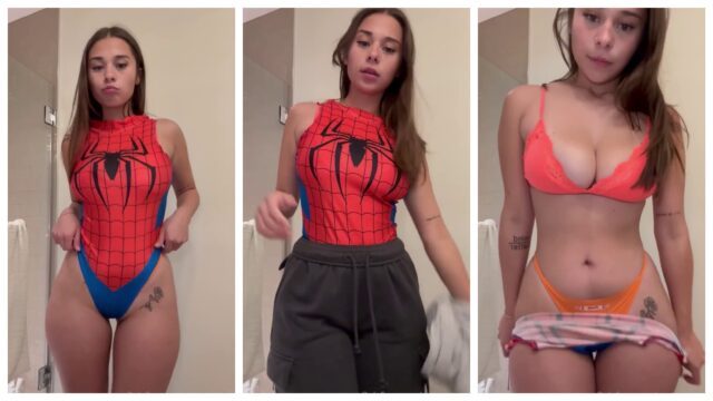 Sophie Rain PPV Spider Girl StripTease – OnlyFans Leaks